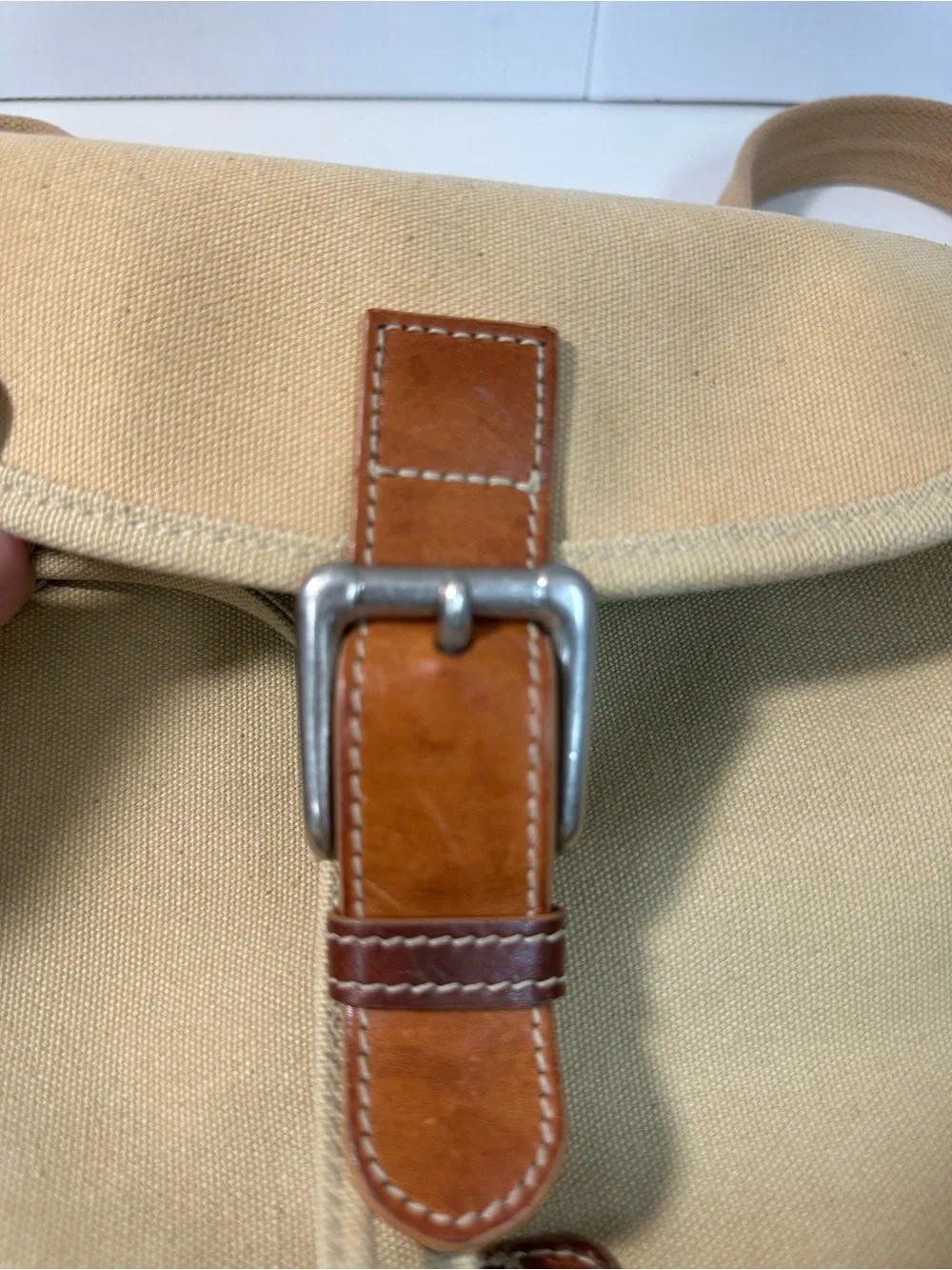 Fossil Expedition Co. Canvas Backpack Brown Leather Trim Durable Travel Gear